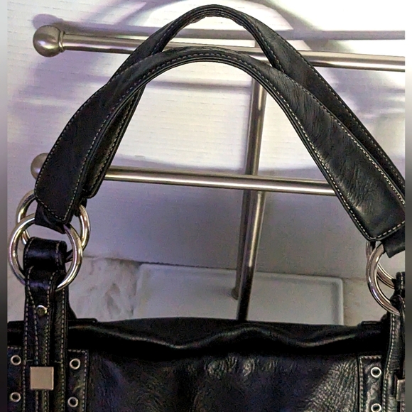 PERLINA 🔥 BLACK LEATHER SHOULDER /HANDBAG SUPER SOFT LEATHER CHILL URBAN BAG - Picture 13 of 15